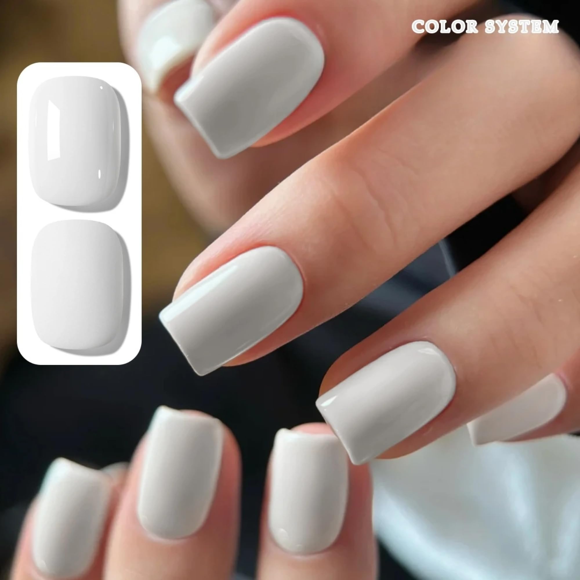 Amazon.com : Xeijayi Pure White Gel Nail Polish 15ml – Opaque